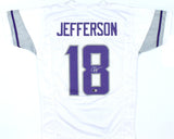 Justin Jefferson Autographed White Alt Pro Style Jersey - Beckett W Hologram