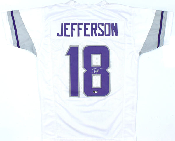 Justin Jefferson Autographed White Alt Pro Style Jersey - Beckett W Hologram