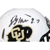Dylan Edwards Signed Colorado Buffaloes White Mini Helmet BAS 42742