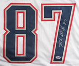 Rob Gronkowski New England Signed White Football Jersey PSA/DNA Hologram