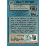 Ricky Nattiel Autographed/Signed Denver Broncos Trading Card Beckett 58356