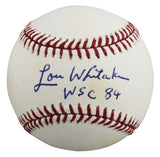 Tigers Lou Whitaker "WSC 84" Authentic Signed Selig OML Baseball BAS #BU87552