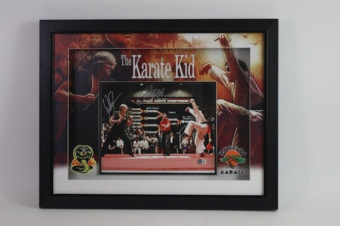 Karate Kid Signed 11x14 Photo 3D Framed by William Zabka & Ralph Macchio Beckett