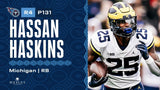Hassan Haskins Signed Michigan Wolverines Mini-Helmet (JSA) Tennessee Titans