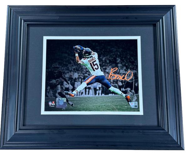 Rome Odunze Signed 8x10 Photo Framed Chicago Bears Auto Fanatics COA
