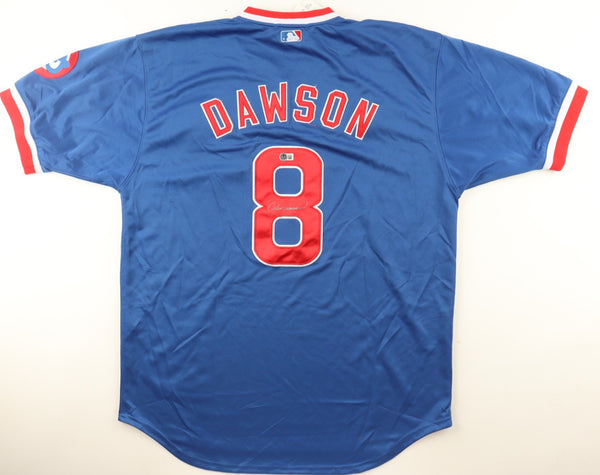 Andre Dawson Signed Chicago Cubs Mitchell & Ness Jersey (Beckett) 8xAll-Star O.F