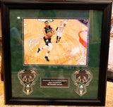Giannis Antetokounmpo Autographed 11x14 Photo -- Framed 24x23 | JSA COA