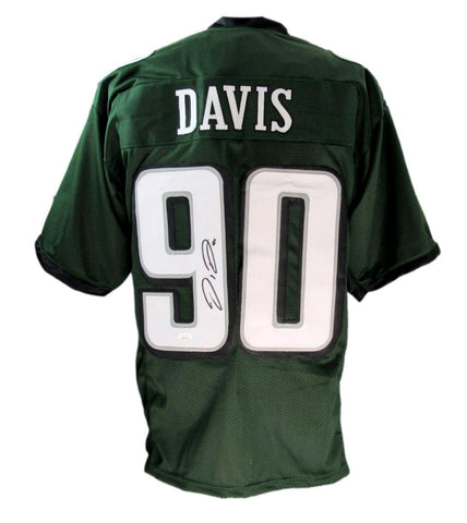 Jordan Davis Signed Green Custom Football Jersey Eagles JSA 186578