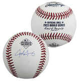 Rangers Josh Jung Signed 2023 WS Manfred OML Baseball BAS Witnessed #1W234493