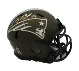 Tedy Bruschi Signed New England Patriots Speed Salute to Service NFL Mini Helmet