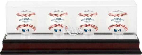 Tampa Bay Rays Mahogany 4-Baseball Display Case