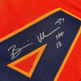 Framed Autographed/Signed Brian Urlacher 33x42 HOF Orange Retro Jersey BAS COA