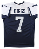Trevon Diggs Signed Thanksgiving Navy Blue Pro Style Jersey BAS Witnessed