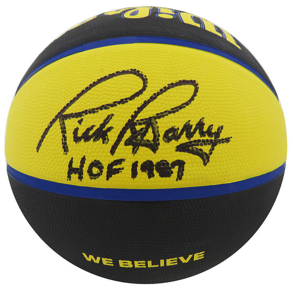 Rick Barry Signed Warriors Wilson The City F/S Basketball w/HOF 1987 - (SS COA)