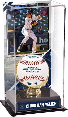 Christian Yelich Milwaukee Brewers Gold Glove Display Case with Image