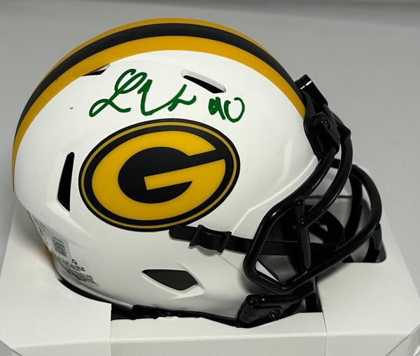 Packers LUKAS VAN NESS Signed Riddell LUNAR Speed Mini Helmet AUTO - BAS