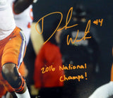 DESHAUN WATSON AUTOGRAPHED 16X20 PHOTO CLEMSON 2016 CHAMPS! BECKETT 117275