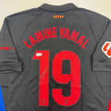 Autographed/Signed Lamine Yamal FC Barcelona Black Soccer Jersey Beckett BAS COA