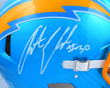 Austin Ekeler Signed Chargers F/S Flash Speed Authentic Helmet *Smear- PSA