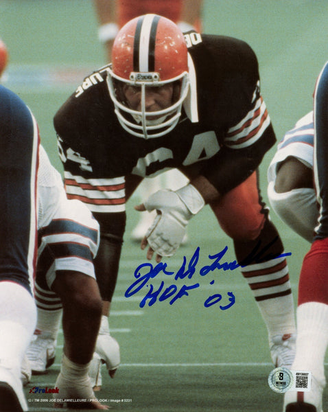 Joe Delamielleure Autographed Cleveland Browns 8x10 Photo HOF Beckett WIT 54702