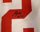 Ohio State TreVeyon Henderson Autographed White Jersey Beckett QR #1W040825