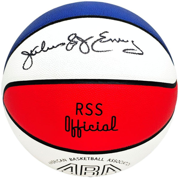 Julius Dr. J Erving New Jersey Nets Signed Official ABA Basketball BAS