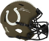 Jonathan Taylor Colts Signed Riddell 2022 Salute To Service Speed Replica Helmet