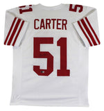 Abdul Carter Authentic Signed White Pro Style Jersey Autographed BAS Witnessed