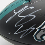 LeSean McCoy Signed/Autographed Eagles Logo Black Football JSA 159821