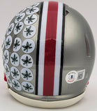 DENZEL BURKE AUTOGRAPHED OHIO STATE FLASH GRAY SPEED MINI HELMET BECKETT 203891