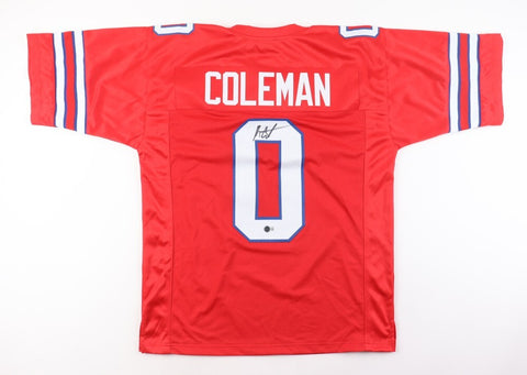 Keon Coleman Signed Buffalo Bills Red Jersey (Beckett) 2024 2nd Rnd Pick/ FSU WR