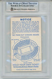 Tony Dorsett Signed Pittsburgh Panthers 1976 Heisman Ticket Slab Beckett 57043