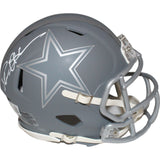 Deion Sanders Autographed/Signed Dallas Cowboys Slate Mini Helmet Beckett 42767
