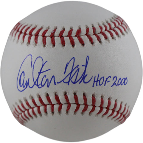 Carlton Fisk Autographed/Signed Boston Red Sox OML Baseball HOF Fanatics 51575