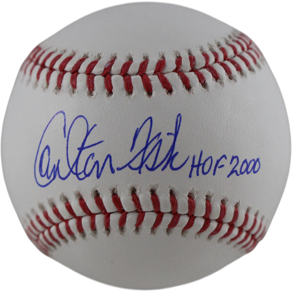 Carlton Fisk Autographed/Signed Boston Red Sox OML Baseball HOF Fanatics 51575