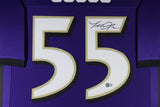 TERRELL SUGGS (Ravens purple TOWER) Signed Autographed Framed Jersey Beckett