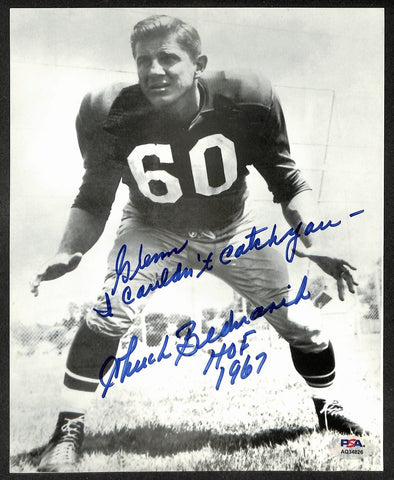 Chuck Bednarik HOF Eagles Signed/Autographed 8x10 Photo PSA/DNA 210786