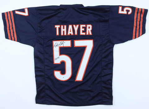 Tom Thayer Signed Chicago Bears Jersey Inscribed "S.B. XX" (JSA) Da Bears O-Line