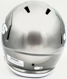 ZACH WILSON AUTOGRAPHED JETS FLASH SILVER FULL SIZE SPEED HELMET BECKETT 197084