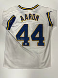 HANK AARON Signed Official Majestic Brewers Jersey AUTO - JSA