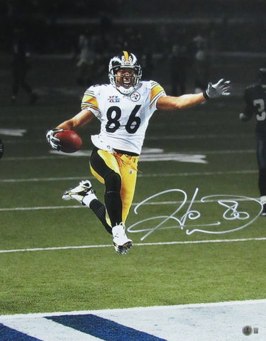 Hines Ward Autographed 16x20 Photo Pittsburgh Steelers Beckett 195315
