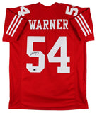 Fred Warner Authentic Signed Red Pro Style Jersey Autographed BAS