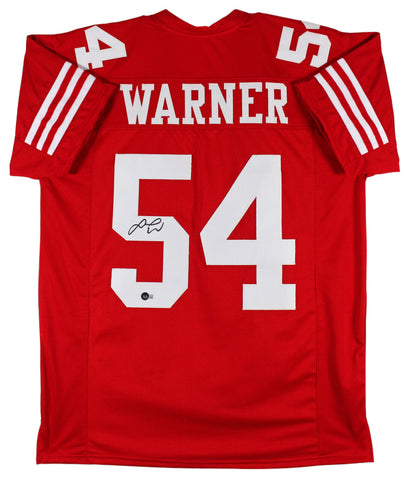 Fred Warner Authentic Signed Red Pro Style Jersey Autographed BAS