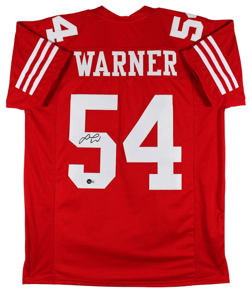 Fred Warner Authentic Signed Red Pro Style Jersey Autographed BAS