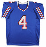 James Cook Authentic Signed Blue Pro Style Jersey Autographed BAS