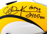 Eric Dickerson Signed Rams F/S Lunar SpeedFlex Helmet w/ 2 Insc-Beckett W Holo