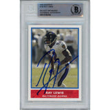 Ray Lewis Autographed/Signed 04 Topps Bazooka Slabbed Trading Card Beckett 47932