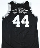 George Gervin Autographed Black Pro Style Jersey w/ Black Name HOF - JSA *Black