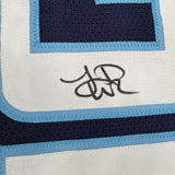 Framed Signed LenDale White 35x39 Tennessee Navy Blue Jersey Beckett BAS COA