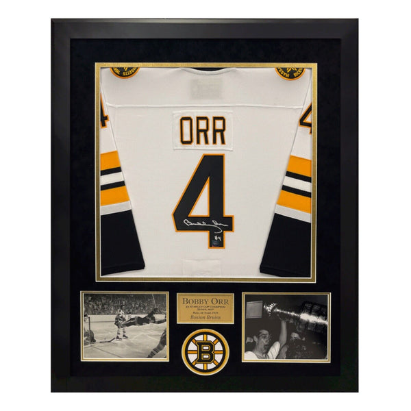 Bobby Orr Signed Autographed Jersey Custom Framed to 32x40 Great North Road